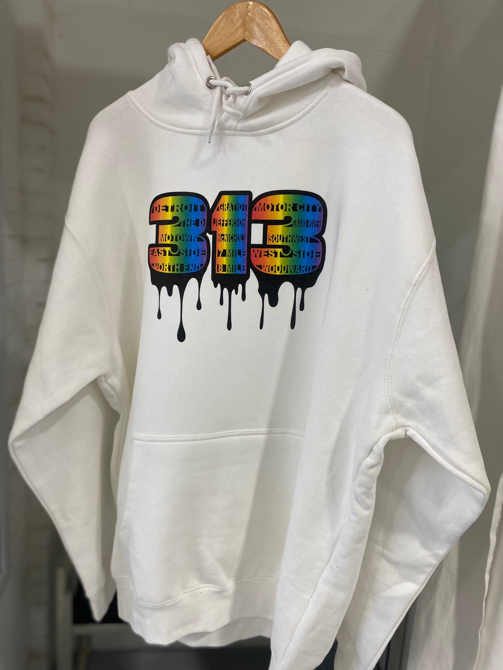 トップス R JUBILEE Print Sweat Ink-Detroit-313-Drip-Hoodie-
